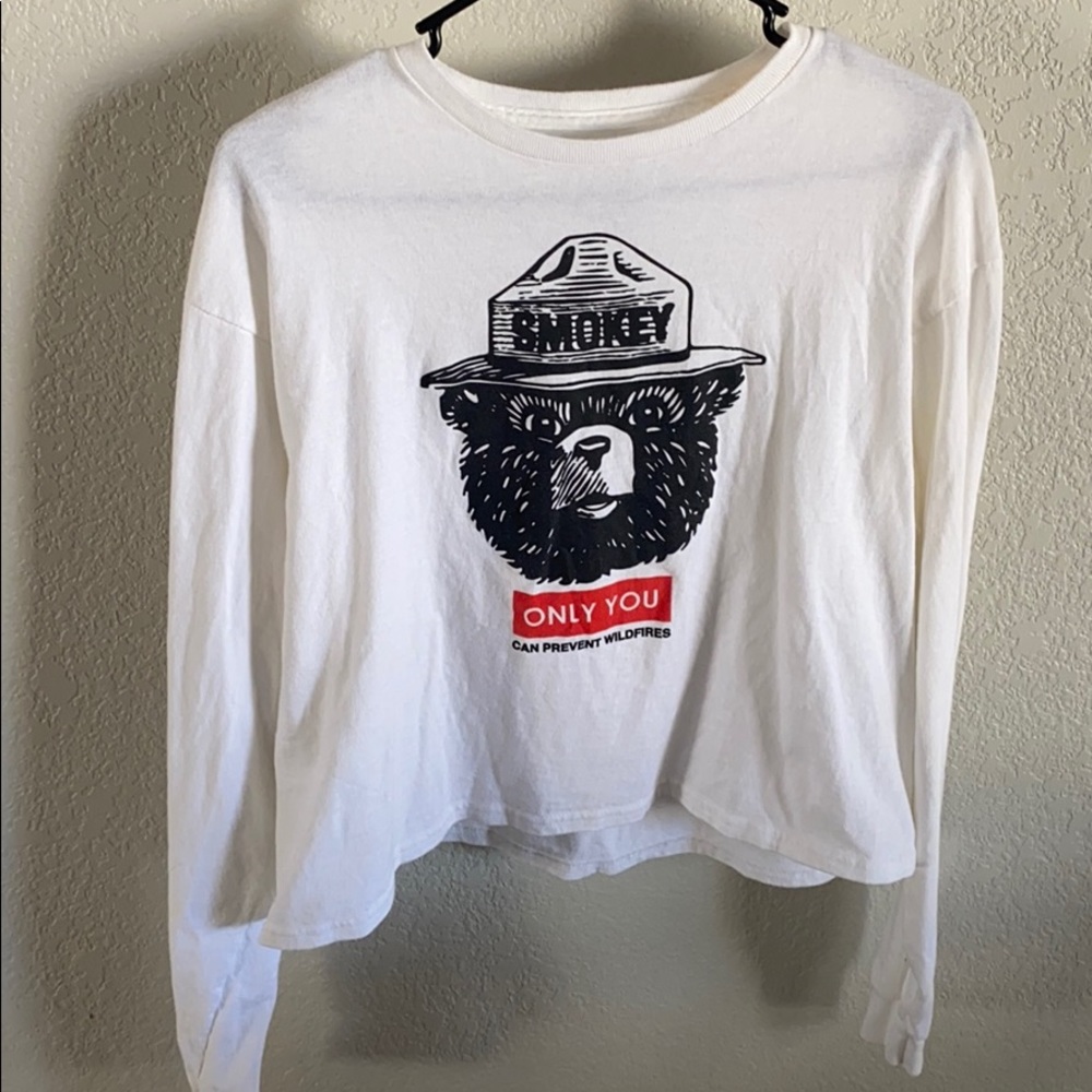 Smokey The Bear long sleeve crop
